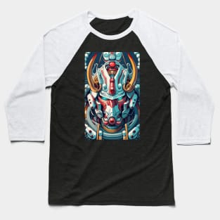 Mecha Oni Samurai Mask Baseball T-Shirt